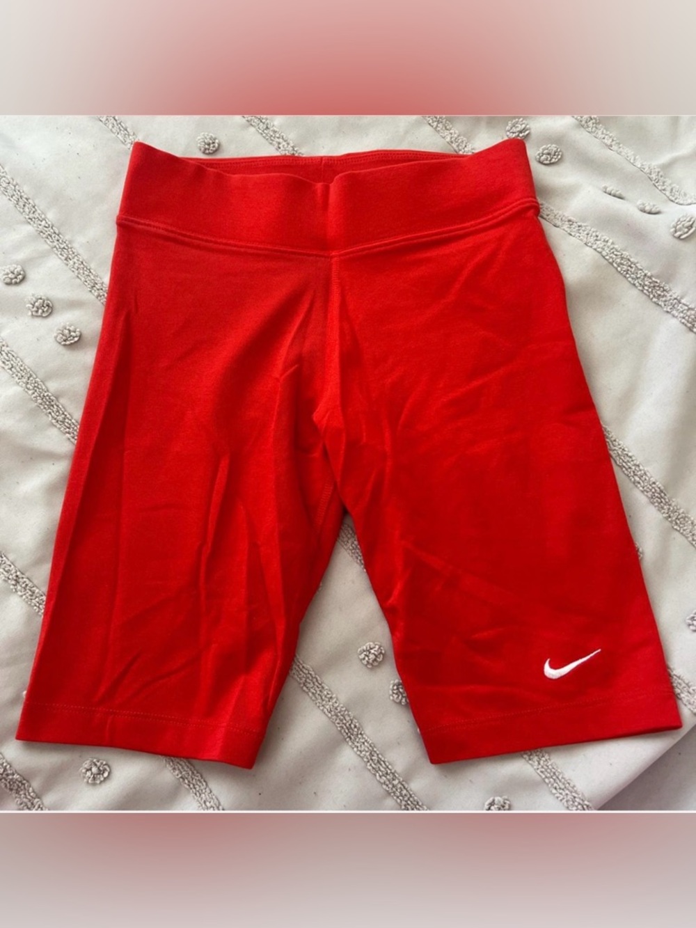 Nike Red Athletic Biker Shorts